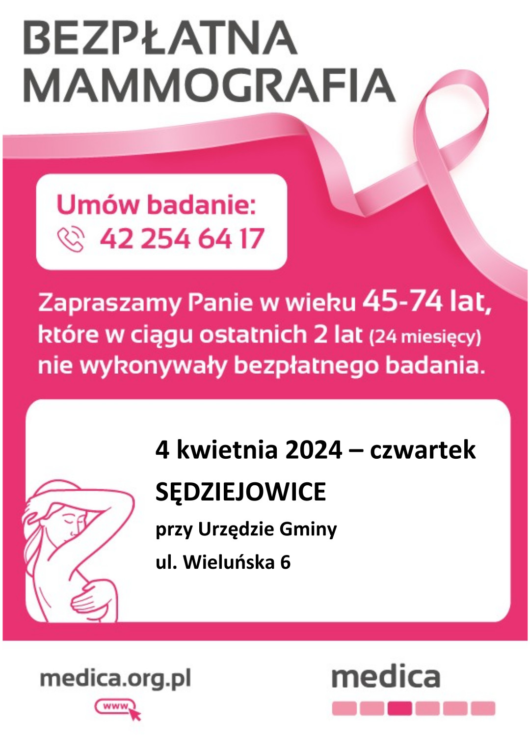 Plakat Sędziejowice kwiecień 2024